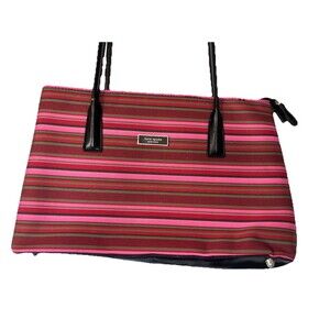 Kate Spade Vintage Y2K Multicolor Striped Hand Bag Purse Colorful